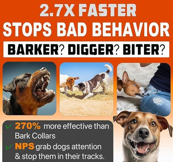 2024release Dog Bark Deterrent Device Stops Bad Behavior | No need yell or swat, Just point to a dog (own or neighbor's) Hit the button | Long-range ultrasonic, Alternative to painful dog shock collar - Image 4