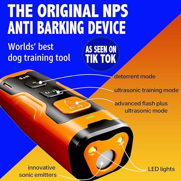 2024release Dog Bark Deterrent Device Stops Bad Behavior | No need yell or swat, Just point to a dog (own or neighbor's) Hit the button | Long-range ultrasonic, Alternative to painful dog shock collar - Image 3