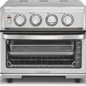 Cuisinart Air Fryer + Convection Toaster Oven, 8-1 Oven with Bake, Grill, Broil & Warm Options, Stainless Steel, TOA-70