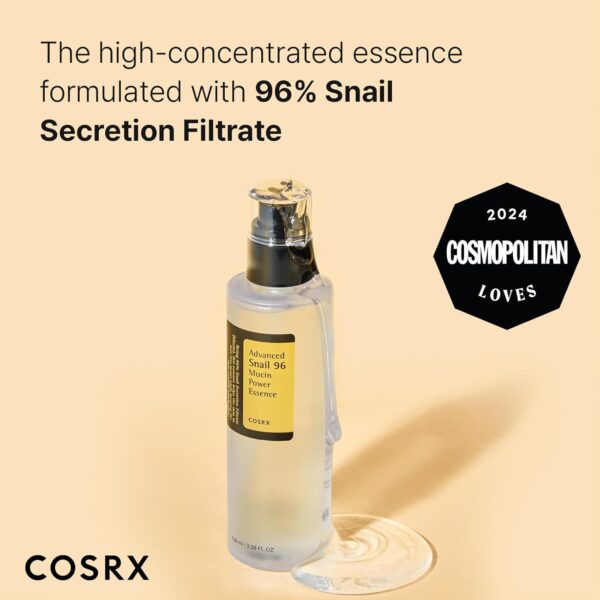 COSRX Snail Mucin 96% Power Repairing Essence 3.38 fl.oz, Hydrating Serum for Face with Snail Secretion Filtrate, Mothers day gifts for mom, Korean Skin Care - Image 3