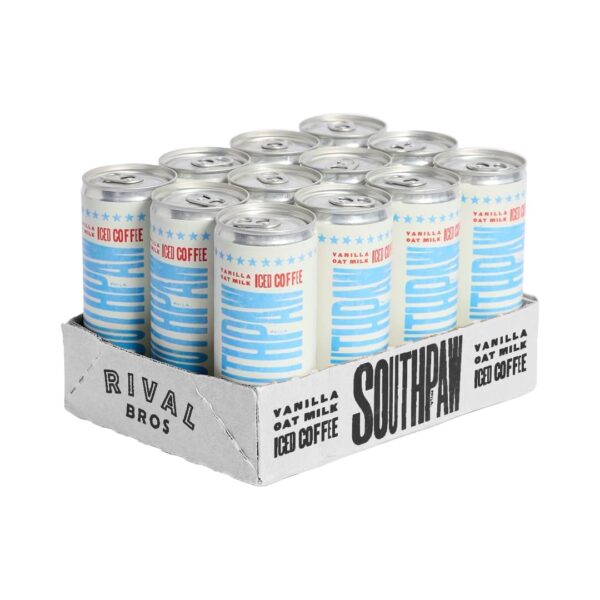 Rival Bros Southpaw Ready to Drink Iced Coffee, Vanilla Oat Milk Flavored, 7.5 Fl Oz, 12 Count, Perfect for On-the-Go, 100mg Caffeine, Easy to Drink Canned Coffee - Image 3
