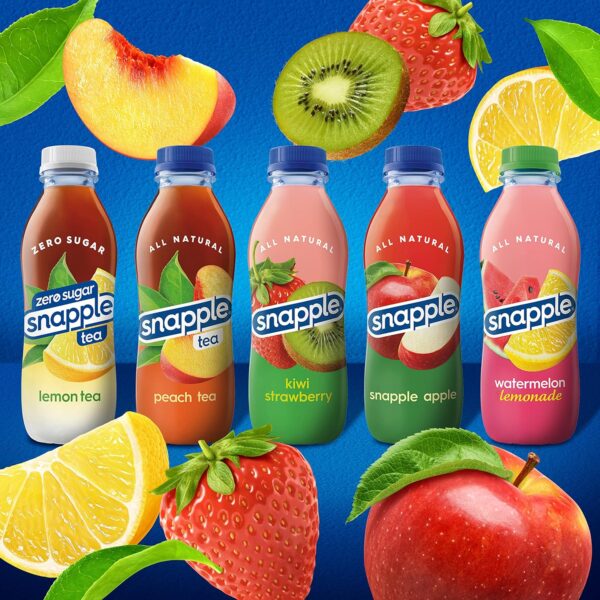 Snapple Zero Sugar Peach Tea, 16 fl oz recycled plastic bottle (Pack of 12) - Image 4