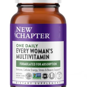 New Chapter Women's Multivitamin for Immune, Beauty + Energy Support with 20+ Nutrients -- Every Woman's One Daily, Gentle on the Stomach, 72 Count